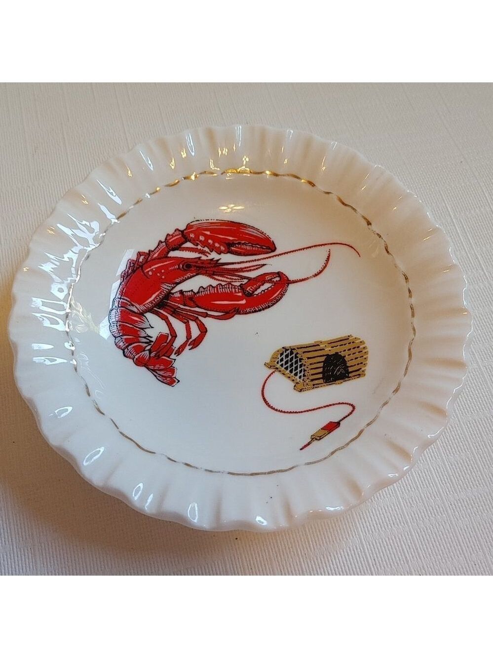 COASTAL Royal Adderley Fine Bone China England Maritime Lobster Dish